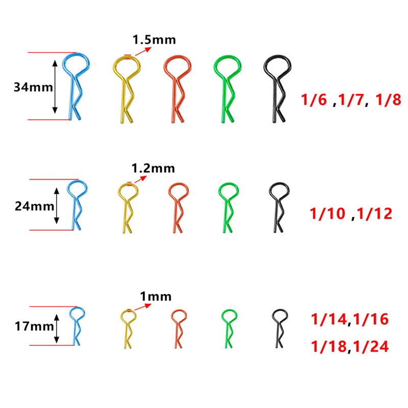 1:8 1:10 1:16 油车电车 通用 彩色 R扣 车壳卡扣盒装 RC 模型车 - 图3