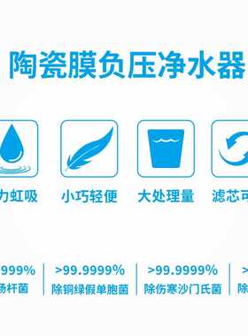 便携式过滤水器陶瓷膜水质净化器野营应急装备净易单兵户外净水器