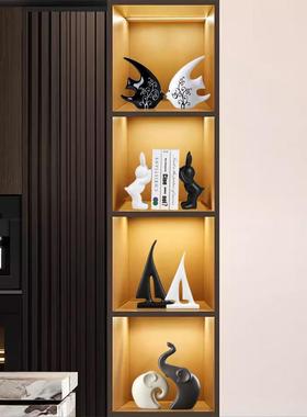 北欧轻奢新款酒柜摆件高级感客厅电视柜装饰品家居玄关柜软装摆设