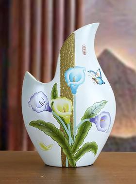 手工陶瓷花瓶现代简约家居玄关客厅电视柜博古架装饰中式工艺摆件