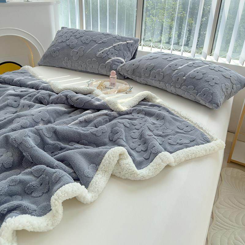 多喜爱双层加厚毛毯秋冬保暖盖毯冬季铺垫床单沙发毯四色可选绒毯,淘宝优惠券,粉丝福利购,淘宝优惠卷
