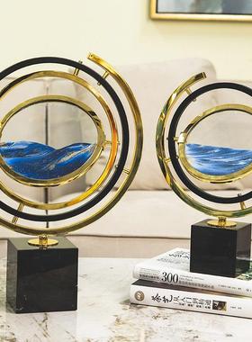 柏梵创意网红流沙画轻奢客厅酒柜玄关书柜桌面沙漏装饰摆件高档