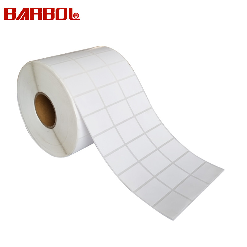 Coated paper self-adhesive label printing barcode certificate blank barcode paper roll plus sticker can be customized