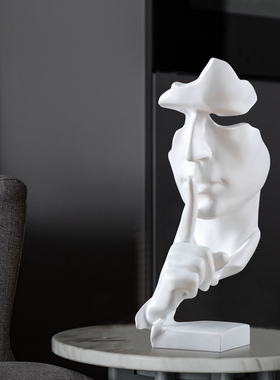 优选现代简约沉默是金人物工艺品摆饰客厅酒柜电视柜书房办公室装