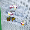 Perforated board hanging basket supermarket shelf oblique basket mesh frame porous board kitchen classification storage basket accessories mesh pocket iron basket