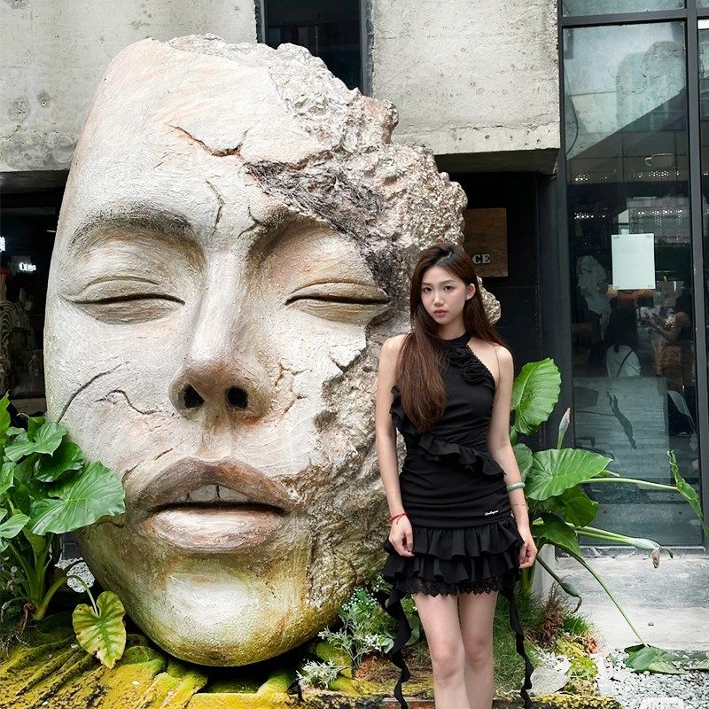 优选巨型人脸面具背景墙壁饰雕塑 咖啡奶茶酒吧KTV商场落地装饰摆,淘宝优惠券,粉丝福利购,淘宝优惠卷