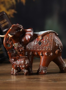 精选创意招财大象摆件桌面装饰高档大气上档次家居客厅玄关电视柜