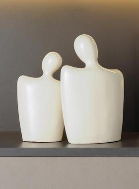 创意相濡以沫人物摆件高档家居玄关酒柜装饰品客厅高级感小众礼品