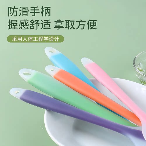 硅胶刮刀一体式半透明食品级奶油蛋糕抹刀搅拌刮铲刀厨房烘焙工具 - 图1
