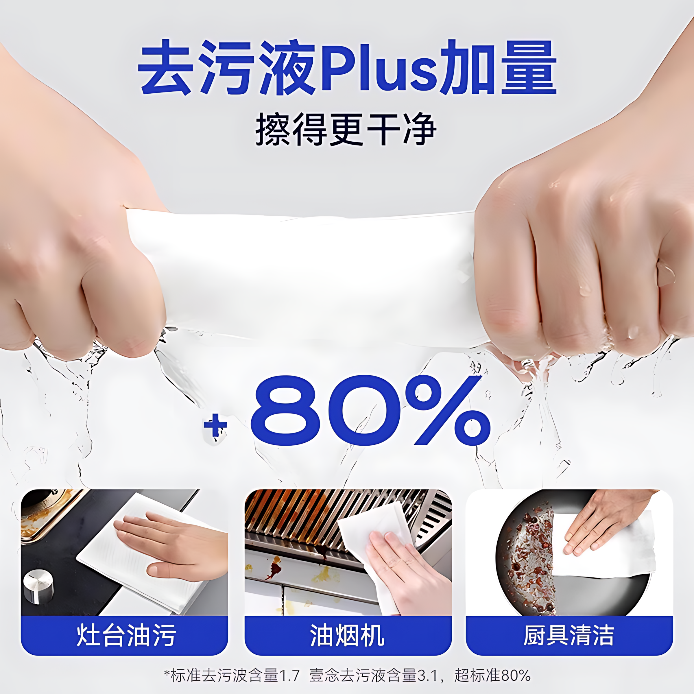 80抽厨房湿巾强力去油污湿巾纸一次性清洁家用除重油污油烟机,淘宝优惠券,粉丝福利购,淘宝优惠卷