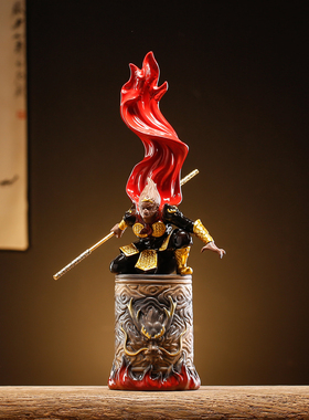 新中式灯圈斗战胜佛齐天大圣孙悟空摆件家居玄关客厅装饰工艺品