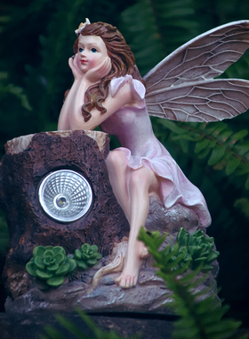 优选花仙摆件户外庭院太阳能灯花园装饰景观布置草坪灯室外防水小