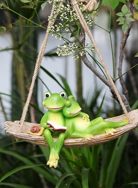 优选创意可爱青蛙摆件微景观花园树脂动物多肉盆装饰工艺品办公桌