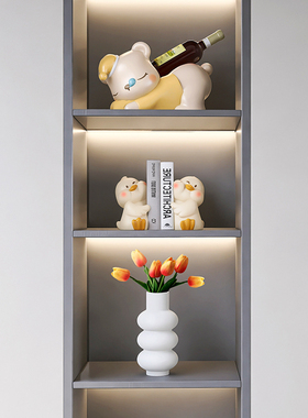 优选可爱抱抱鸭书挡书立桌面装饰品客厅玄关酒柜书房摆件女生闺蜜