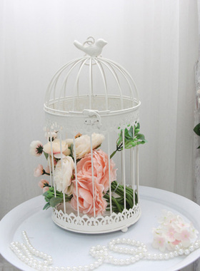 优选白色鸟笼装饰婚庆婚礼多肉花架挂饰绿植家居饰品阳台庭院摆件