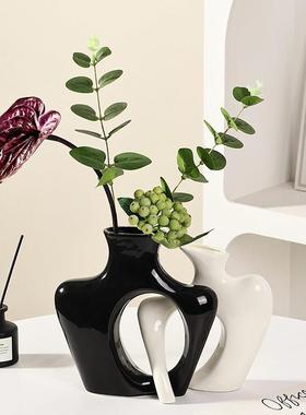 携手相伴北欧轻奢摆件家居装饰品小众现代酒柜电视柜陶瓷工艺术品