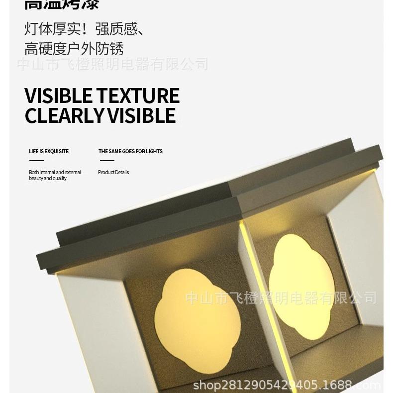 太阳能柱头灯新款户外庭院门柱灯别墅大门两侧柱子灯接电两用围墙 - 图3