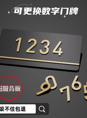 可更换数字门牌可移动磁吸数字标牌插槽式数字提示牌可替换数字牌