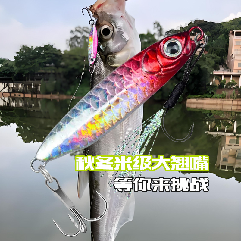 秋冬翘嘴专业级口粮板蓝刀铁板远投全水层路亚饵天天爆箱铁板 - 图3