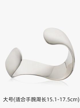 新款SDRO简V素觉手U镯 约大气设礼计高级感轻奢足银时髦纯银镯子