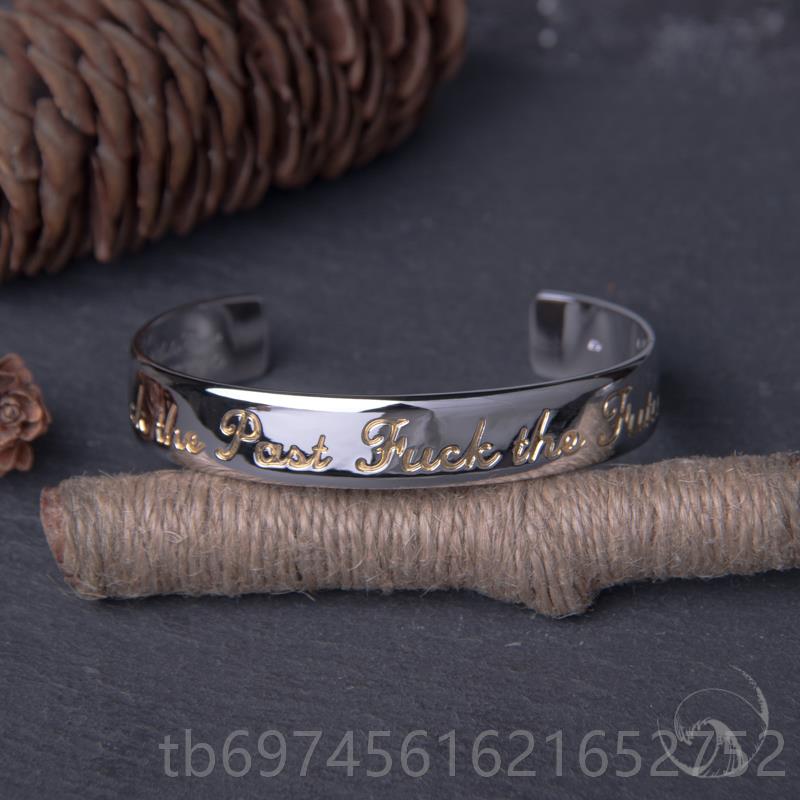 新款UNDERCVER 手镯 O高桥纹身图腾锯齿腕饰 GIZ情盾侣纯银银手饰 - 图1