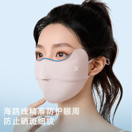 敬蚕冰丝防晒口罩立体透气防紫外线女医美术后骑行户外防护面罩 - 图1