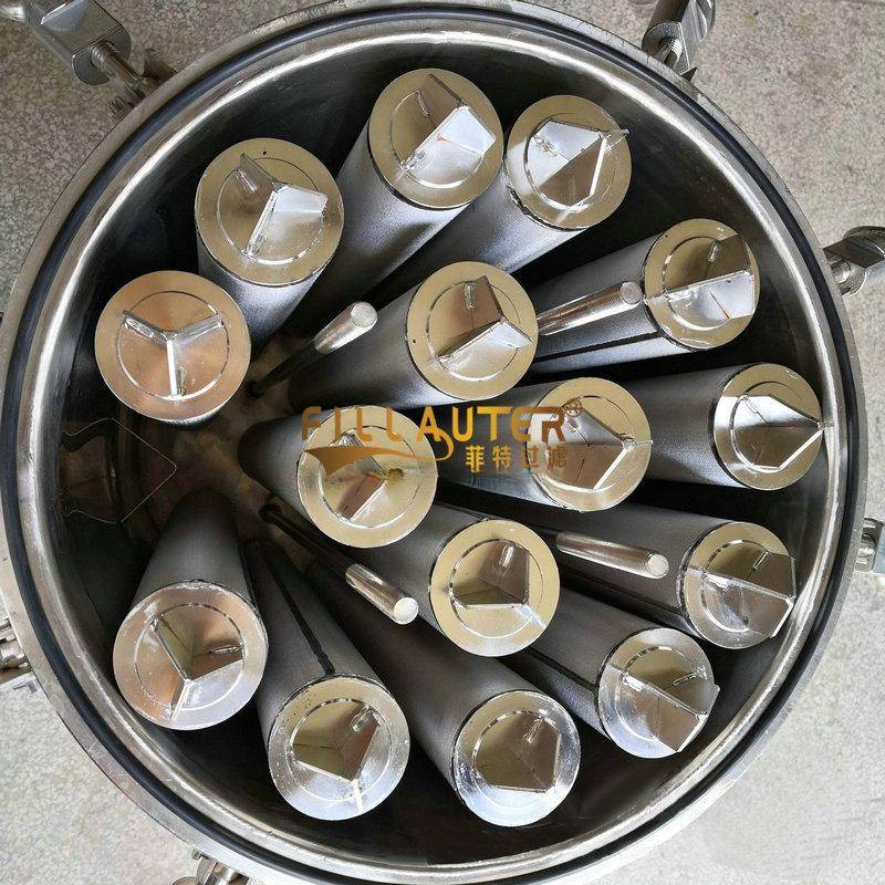 菲特五层烧结网滤芯过滤器不锈钢粉末滤芯过滤器耐高温桶式过滤器 - 图1