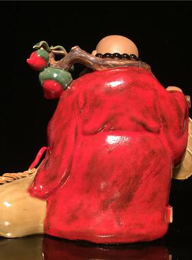 石湾公仔陶瓷弥勒佛摆件客厅玄关风水招财大肚笑佛家居乔迁摆设品