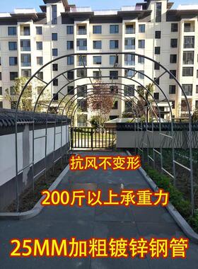爬藤架子加粗镀锌钢管拱门葡萄架月季爬藤架绿植爬藤架子弧形拱门