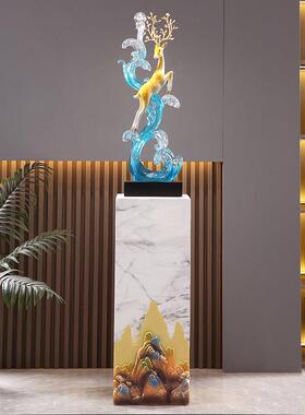 木锐客厅玄关酒柜电视柜摆件竖高鹿创意风生水起一路高升开 业礼