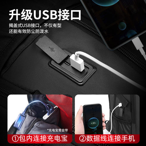 十字勋章瑞军士刀双肩包防盗电脑背包通勤出差旅行大容量男生书包 - 图0