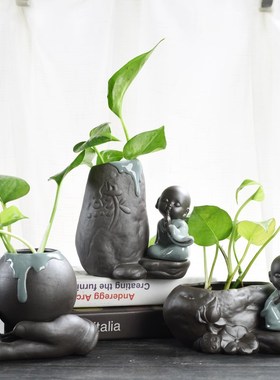 创意绿萝水培花瓶容器鲜花植物插花水养花盆器皿客厅装饰品小摆件