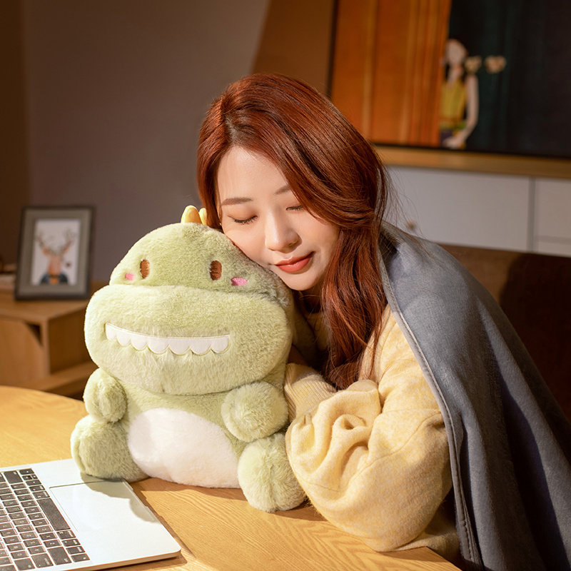可爱恐龙午睡枕被子汽车抱枕被子两用靠垫被大号靠枕珊瑚绒空调毯,淘宝优惠券,粉丝福利购,淘宝优惠卷