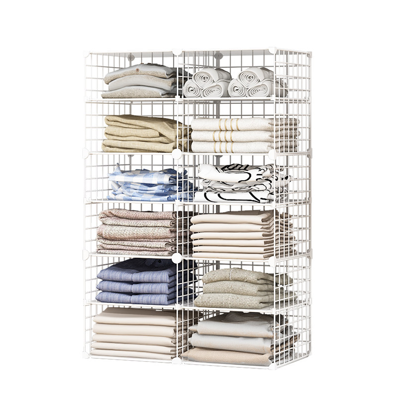 Dormitory wardrobe layered partition wardrobe hole board storage rack cabinet clothing compartment partition storage artifact shoe rack