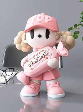 奶油风招财女孩摆件客厅电视柜酒柜玄关家居装饰品生日乔迁礼物