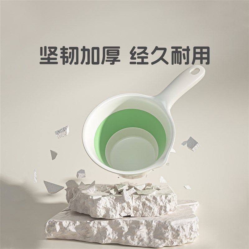 儿童折叠洗澡水瓢勺宝宝舀水洗头杯家用婴儿洗发小水勺悬挂水舀子,淘宝优惠券,粉丝福利购,淘宝优惠卷