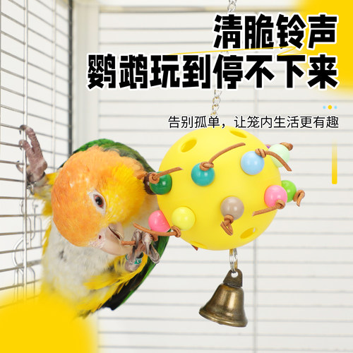 鹦鹉啃咬玩具和尚凯克娱乐解闷自嗨星际球开发智力趣味益智鸟玩具 - 图0