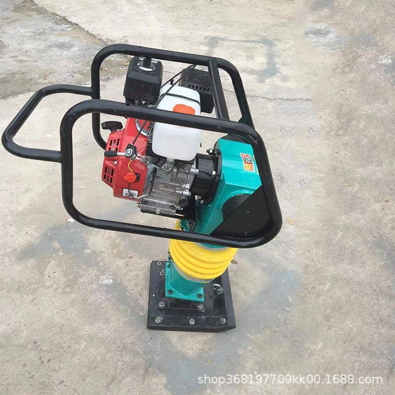 路面HCR110汽油冲击夯小型家用220V电动冲击夯地基夯实柴油夯 - 图0