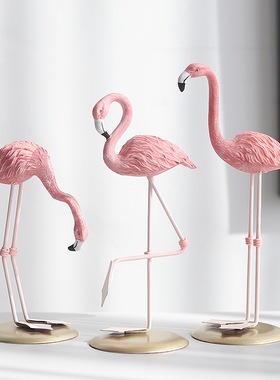 样板房儿童房公主房火烈鸟摆件家居客厅办公桌摆件玄.关装饰摆设