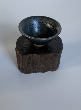 千年乌木实木铁壶隔热垫装饰底座原木天然树桩墩子花X盆花瓶摆设