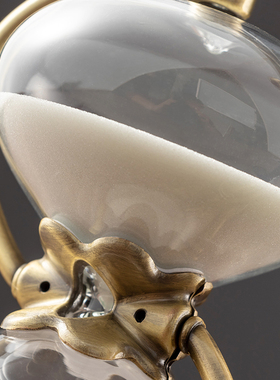 优选沙漏笔筒创意轻奢桌面收纳计时摆件简约办公桌收纳盒办公室装