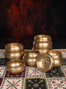 尼泊尔专业唱歌碗冥想碗手工声碗声碗声治疗瑜伽佛声碗铜碗铜碗出