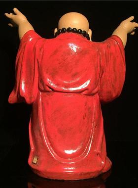 石湾公仔陶瓷弥勒佛摆件客厅玄关风水招财大肚笑佛家居乔迁摆设品