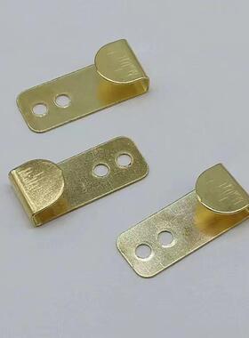新款七字型挂钩金色双孔挂画钩十字绣相框装裱五金配件铁包角吊挂
