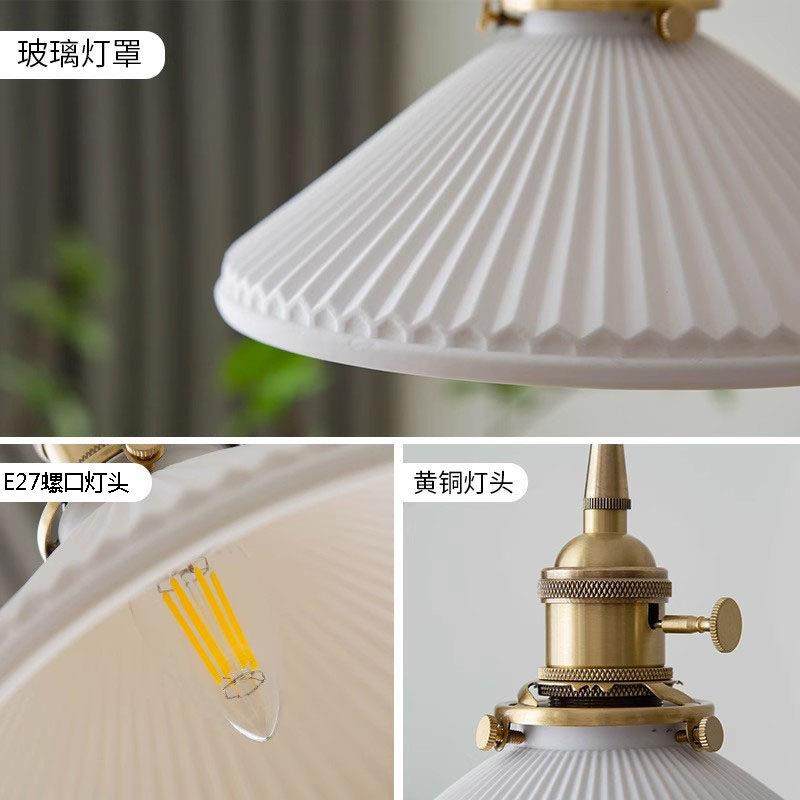 日式复古餐厅吊灯北欧卧室床头灯餐桌侘寂风灯具中古黄铜陶瓷吊灯,淘宝优惠券,粉丝福利购,淘宝优惠卷