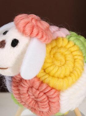 彩色羊摆件客厅轻奢电视柜酒柜卡通爱心羊小公仔网红儿童房装饰品