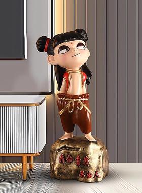 哪咤魔童闹海桌面摆件天生羁绊网红可爱创意潮玩礼品装饰品