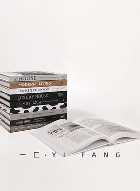 一匚 现代轻奢设计主题仿真书 样板间售楼处客厅书房工艺饰品摆件