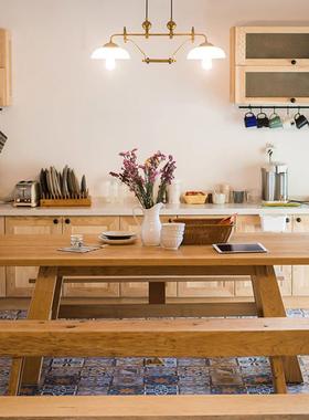 掬涵实木原木长凳板凳餐椅松木乌金木设计师家俱原色北欧艺术