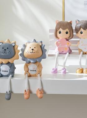 吊脚娃娃房间装饰品摆件创意少女心家居人偶桌面小摆设树脂礼品